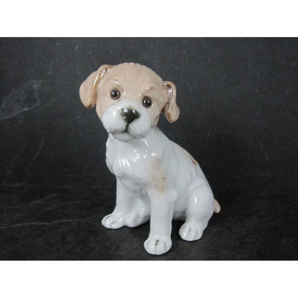 Vintage 1986 Lefton Sevilla Dog Figurine 1986 NOS Original Box 05487/A
